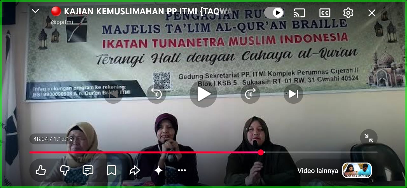 Kajian Kemuslimahan PP ITMI Padukan Taqwa dan Tataboga, Dorong Muslimah Berdaya Melalui Chicken Garlic